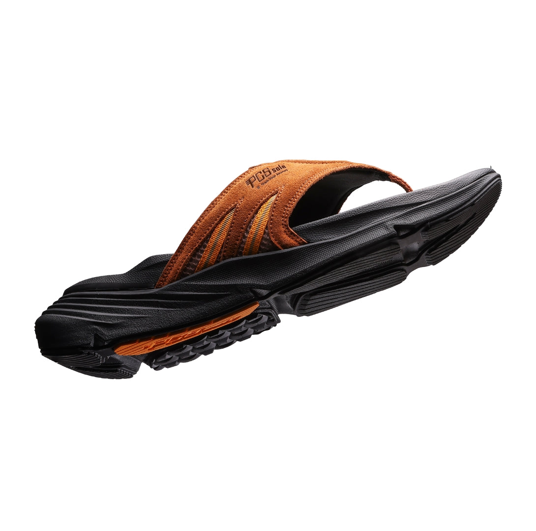 PCSsole mocha suede arch support flip flops