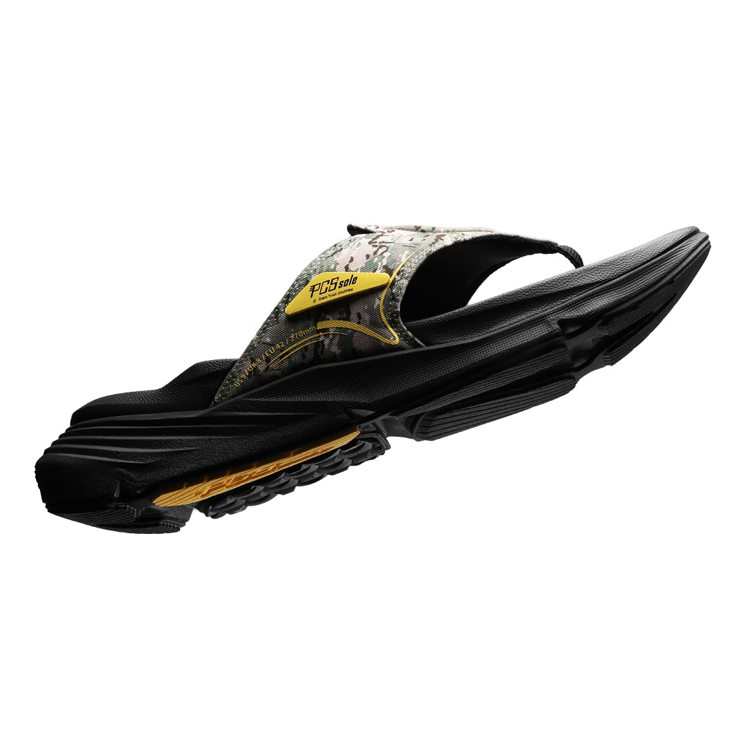 PCSsole army green camo flip flops with arch support