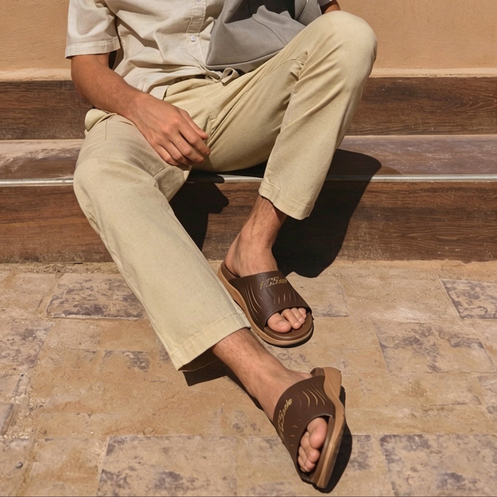 PCSsole causal slide sandals