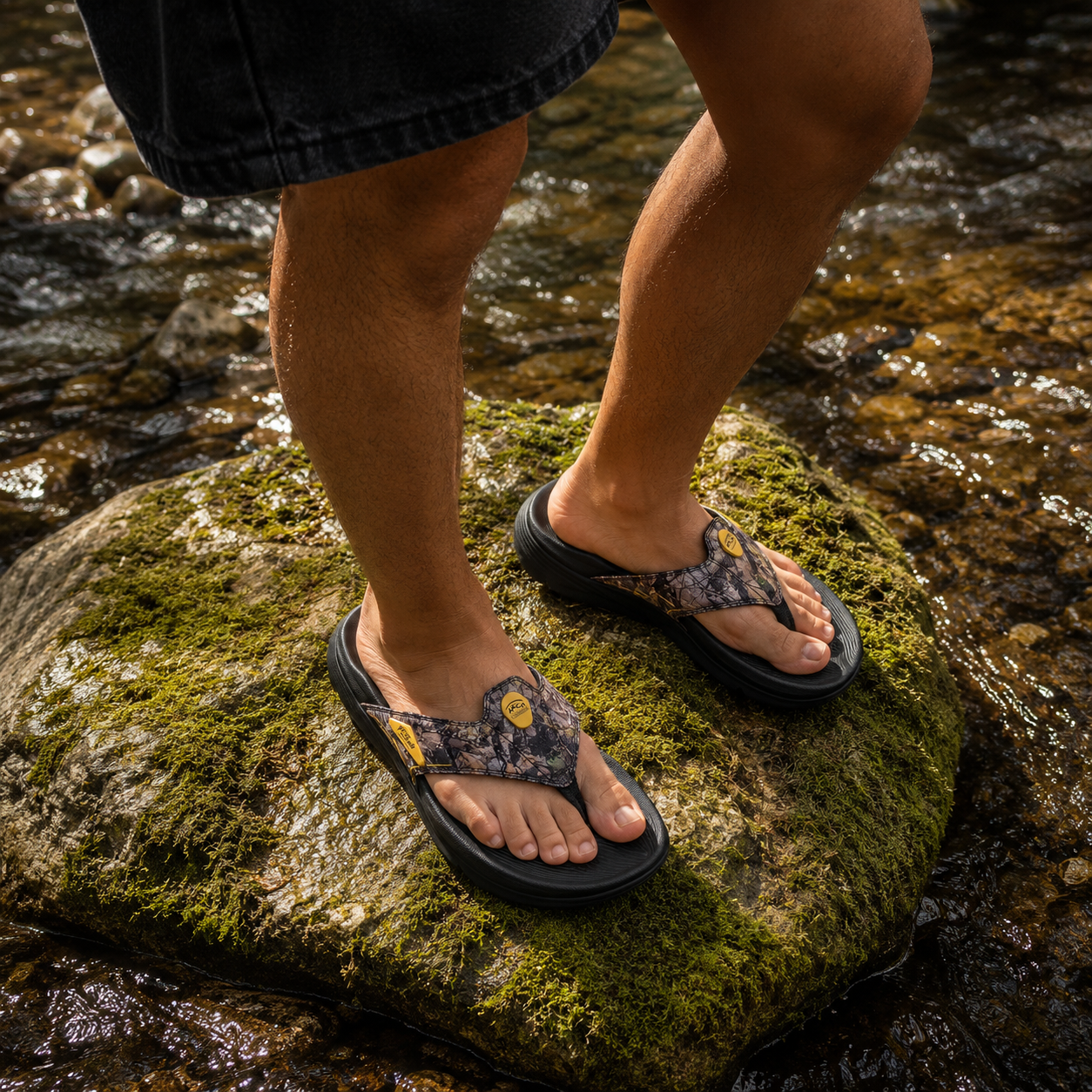 PCSsole Black camo sandals outdoor