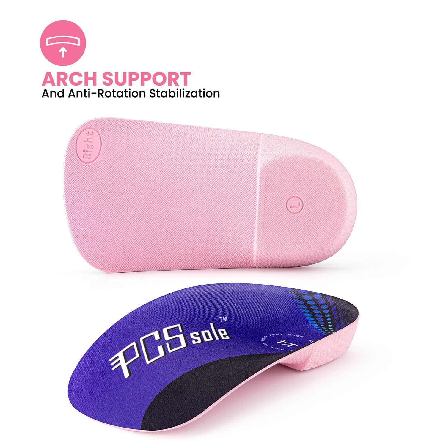 PCSsole Orthotic Arch Support Shoe Inserts Insoles for Flat Feet