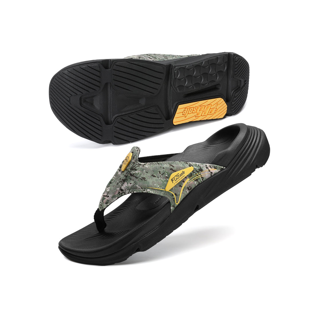 mens army green camo flip flops​