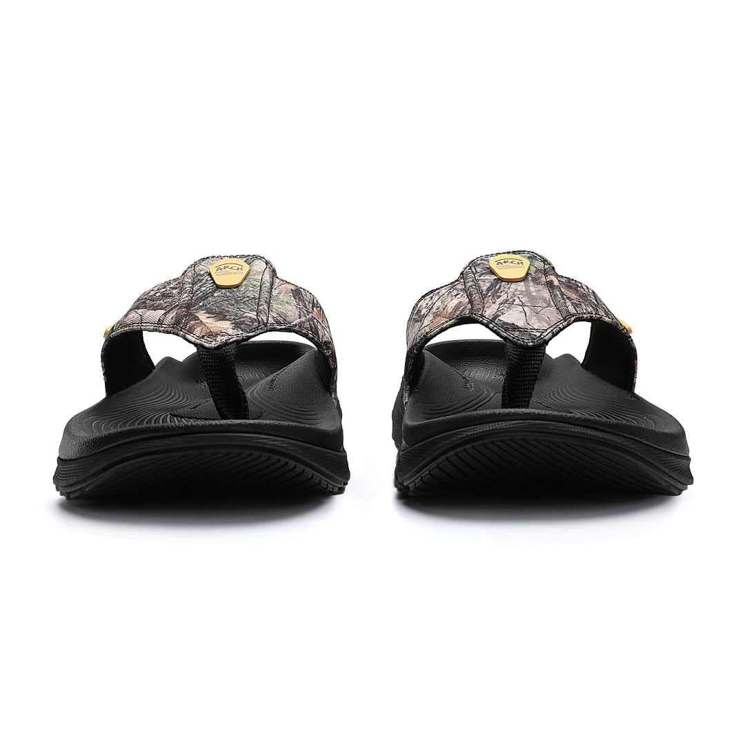 PCSsole black camo arch suppport flip flops