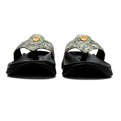 army green camo flip flops for men​