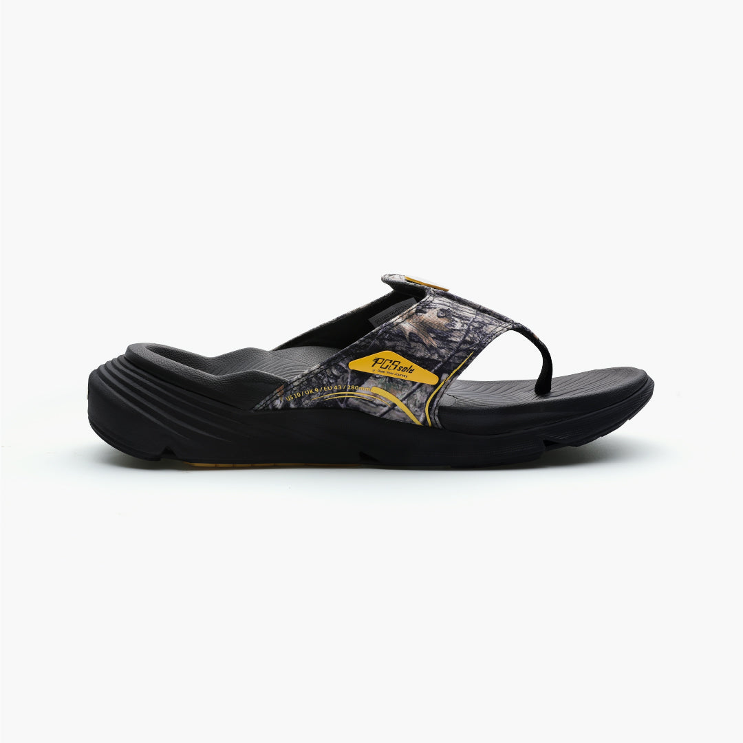 PCSsole Black Camo Arch Support Flip Flops