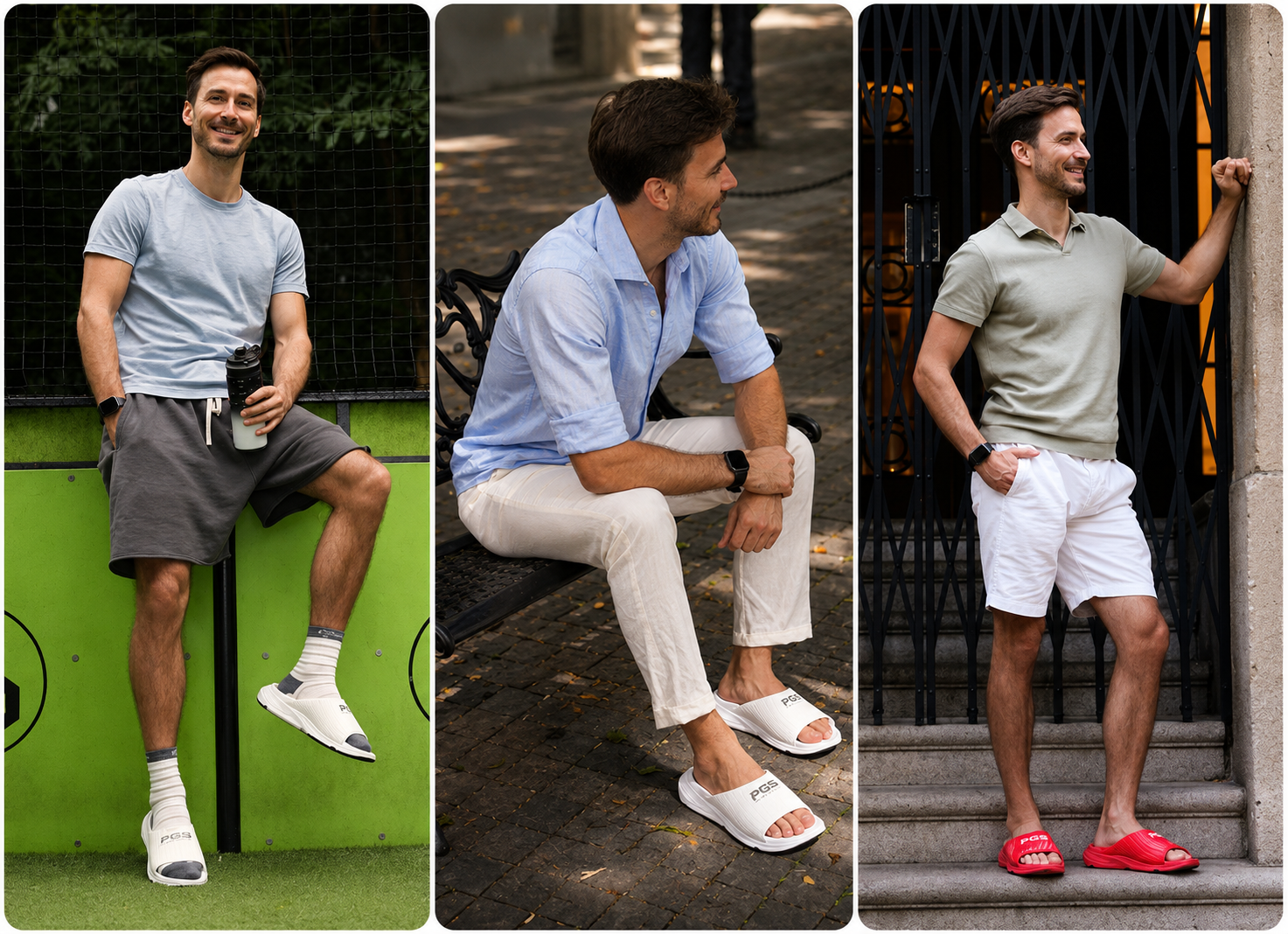 PCSsole men's slide sandals collection