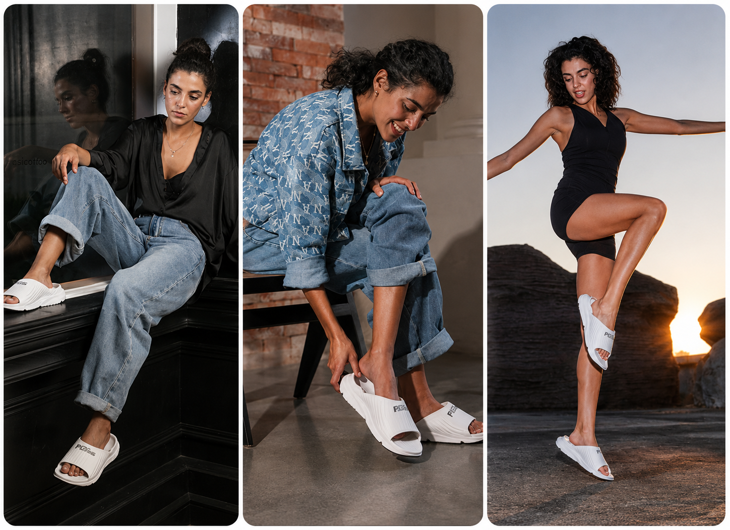 PCSsole women's slide sandals collection