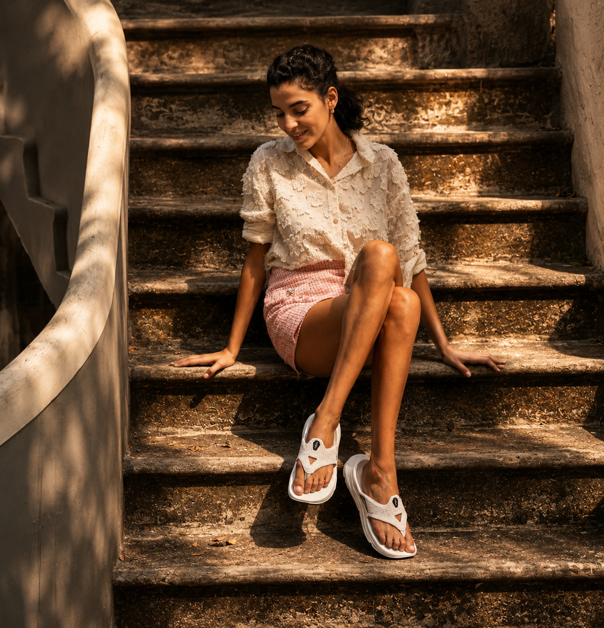 women white flip flops​